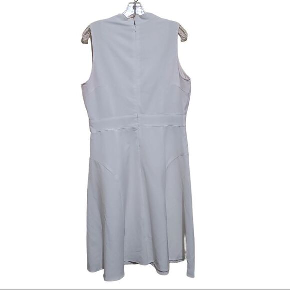 Sharagano White Sleeveless Dress Sz 10 - Picture 7 of 9
